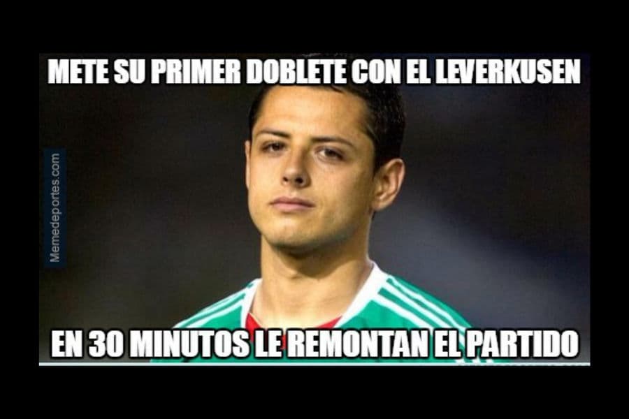 memes del doblete de Chicharito y más de la Champions League