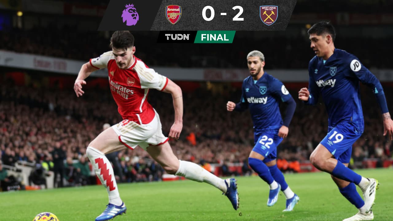 Arsenal sufre terrible tropiezo ante el West Ham de Edson Álvarez