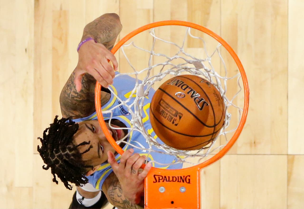 U.S. Team's Brandon Ingram, of the Los Angeles Lakers, dunks during the NBA All-Star Rising Stars basketball game against the World Team, Friday, Feb. 16, 2018, in Los Angeles. (AP Photo/Mark J. Terrill, Pool)