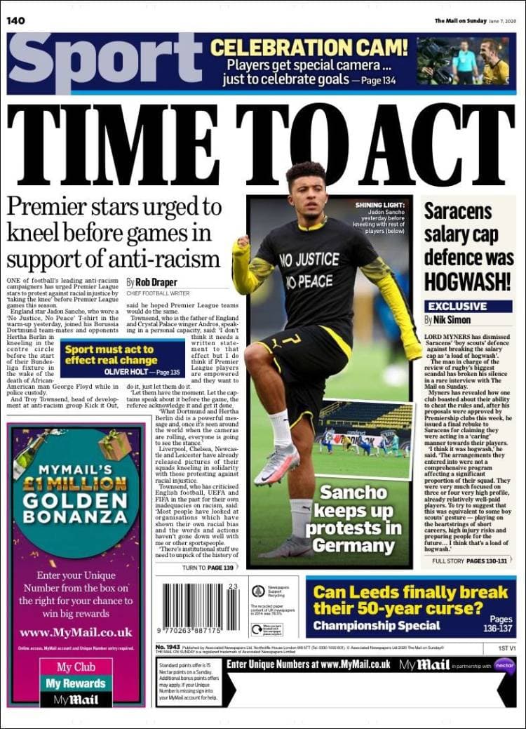 Así inicia la segunda semana de junio en el mundo deportivo, mostrando optimismo, unión y deseo de volver a ver a las estrellas del futbol detrás del balón.