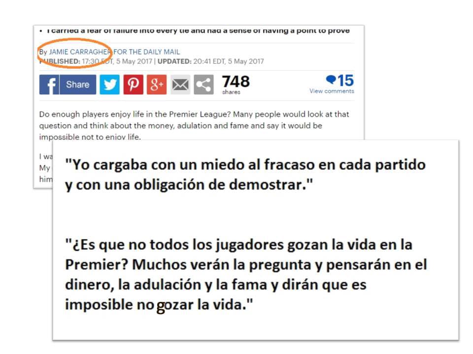 No es necesario llegar a extremos para sufrir en lo mental. En su columna de cada domingo, el exjugador Jamie Carragher confesó haber visitado a un psicólogo durante meses para ser ayudado.