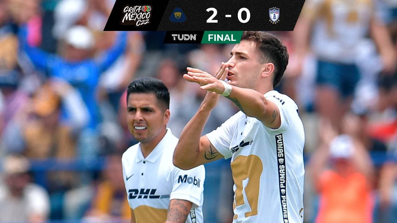 Pumas vence al Pachuca con doblete de Dinenno y amarra Repechaje