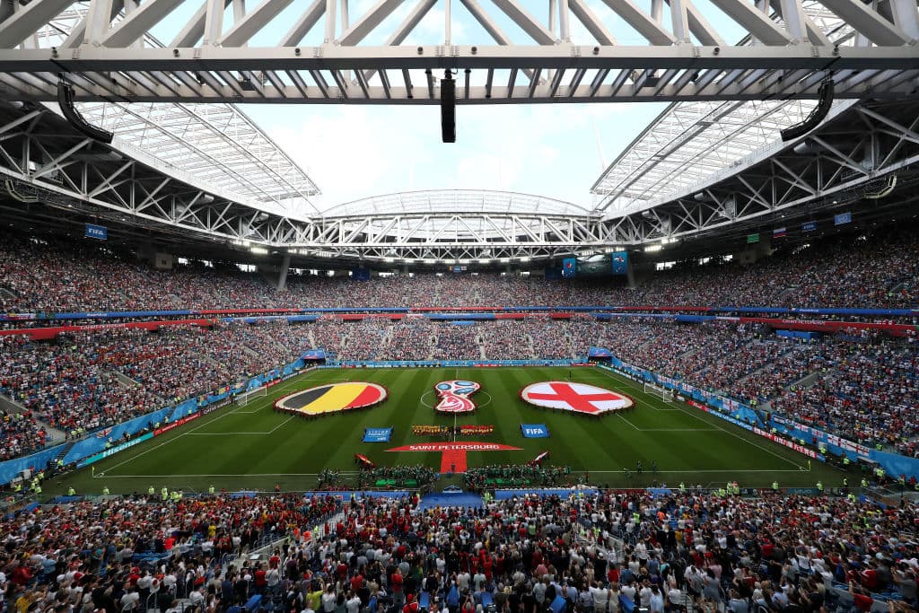 Muy buena presencia de público para el partido por el tercer puesto entre Inglaterra y Bélgica.