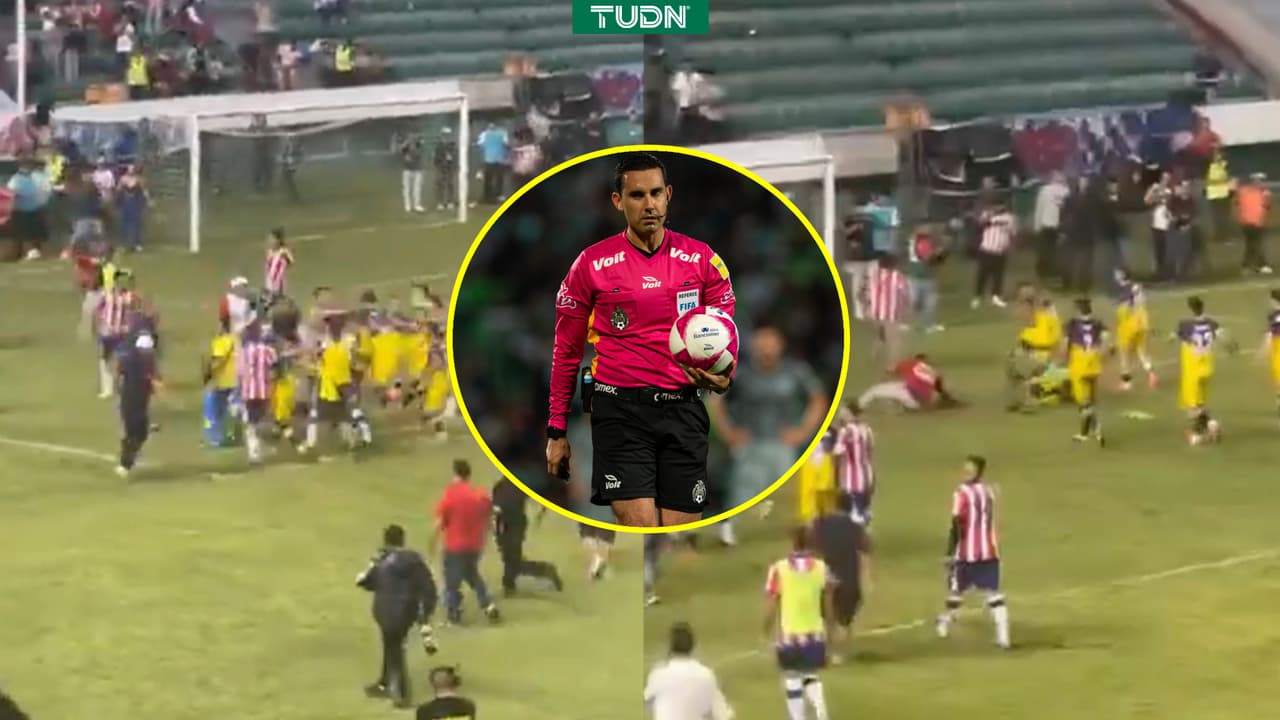 Clásico de la Talacha entre América y Chivas termina en pelea masiva sobre la cancha 