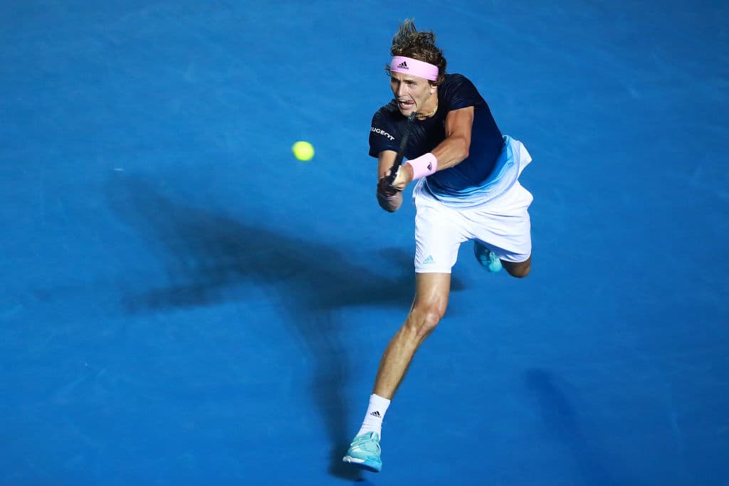 Alexander Zverev durante el primer set de la Semifinal ante Cameron Norrie.