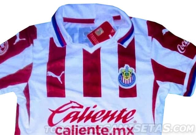 El 'Rebaño Sagrado' estrenará nueva camiseta el próximo año y así se vería la nueva piel de las Chivas. Destaca un Tláloc dentro de las franjas rojas en marca de agua y el escudo sin estrellas.
