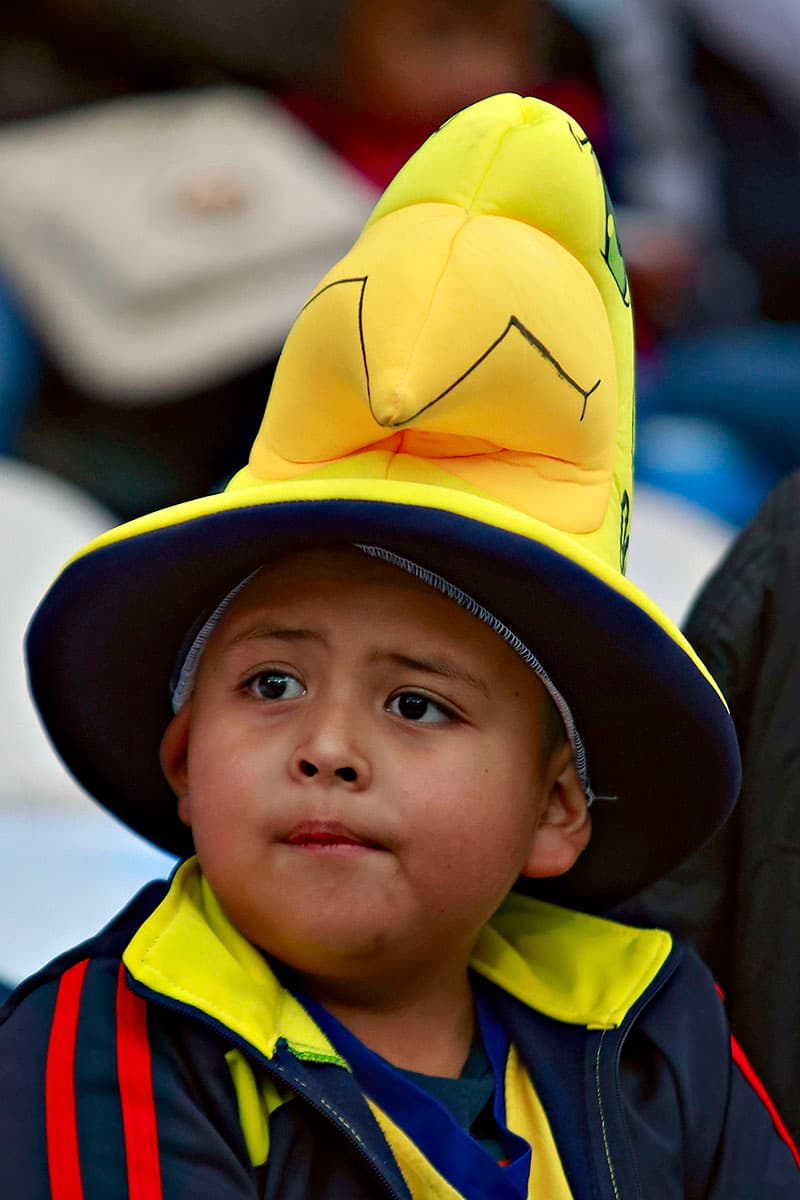 Fanático del América en el Estadio Hidalgo, previo al encuentro contra Pachuca por la jornada 3.