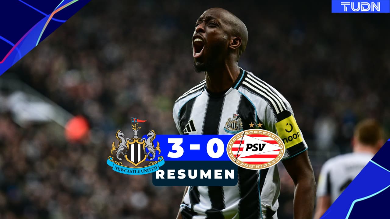 Resumen | Goleada de Newcastle al PSV en la Champions League