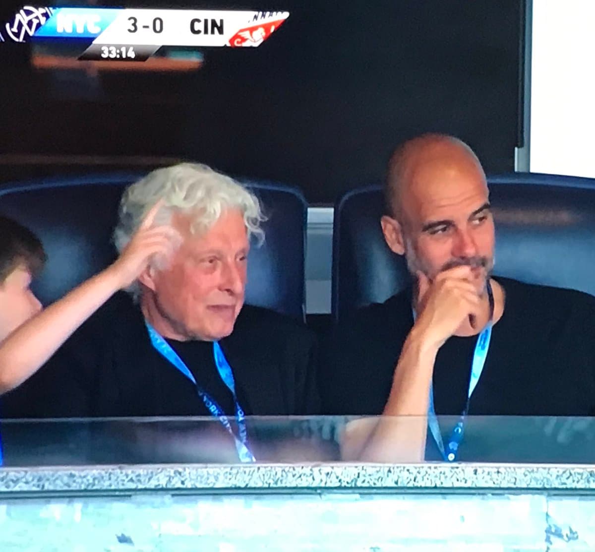 El miércoles por la noche, Pep Guardiola estuvo en Yankee Stadium, presenciando la goleada 5-2 de New York City FC ante FC Cincinnati.