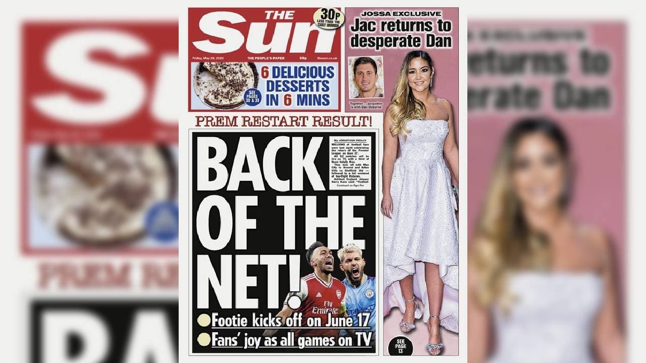 Los tabloides ingleses divulgan la noticia del regreso del máximo circuito del futbol inglés.