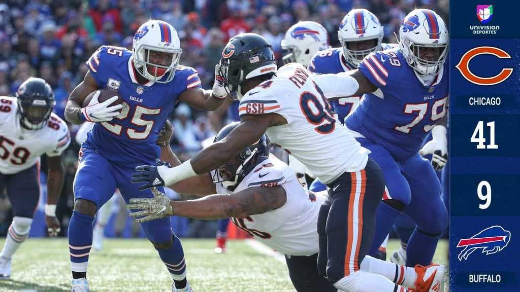 <b>Chicago 41-9 Buffalo</b>. Tres intercepciones del QB de los Bills Nathan Peterman le abrieron la puerta a los Bears a 'masacrar' a un desahuciado equipo de Buffalo.