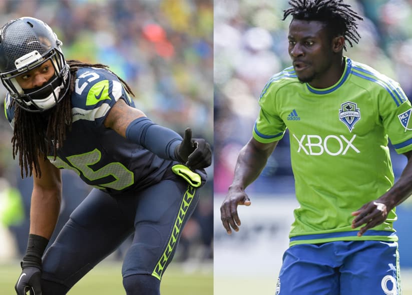 Richard Sherman y Obafemi Martins, figuras en Seattle.