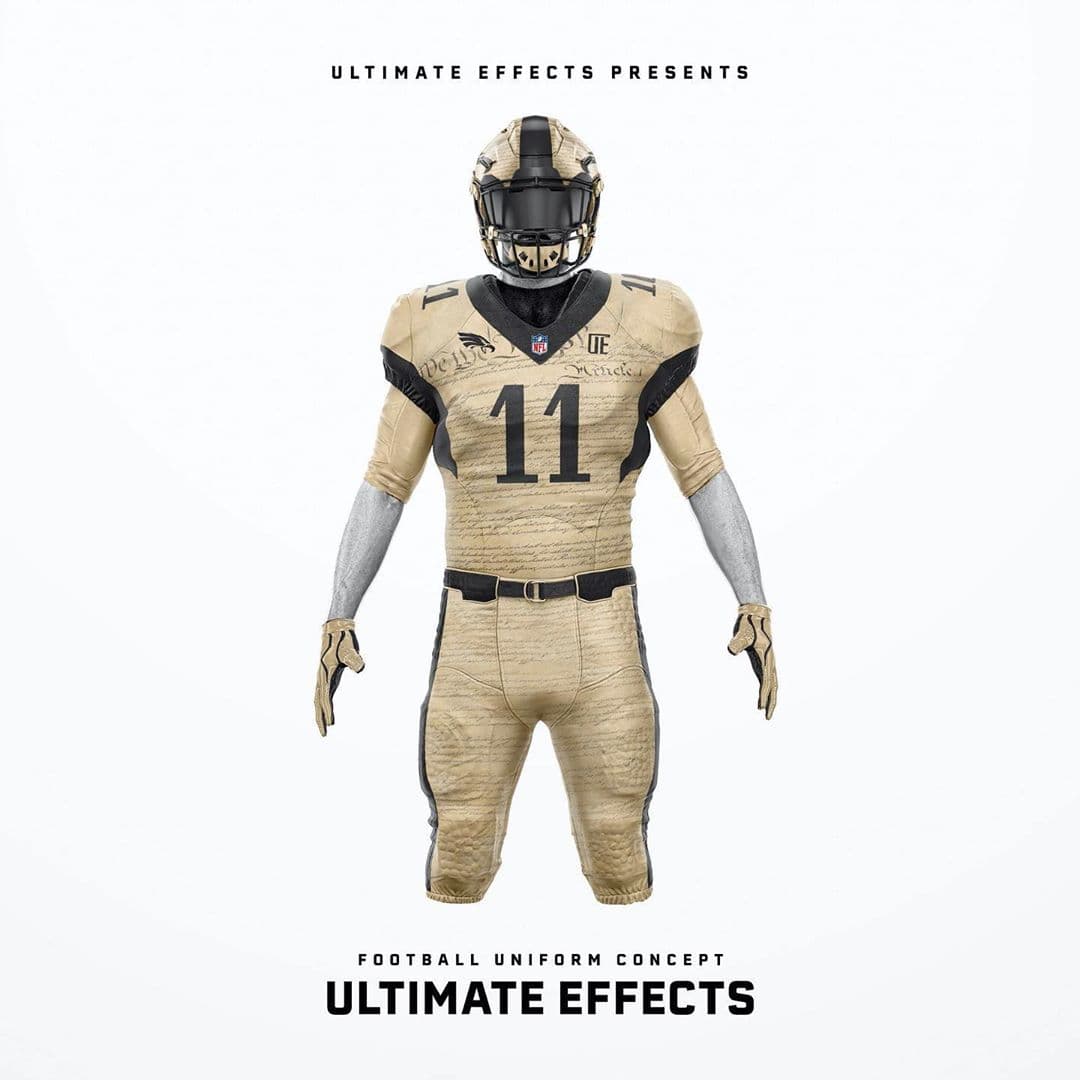 Philadelphia Eagles - Está inspirado en la constitución de 1787; sin duda uno de los eventos históricos más importantes de los Estados Unidos.