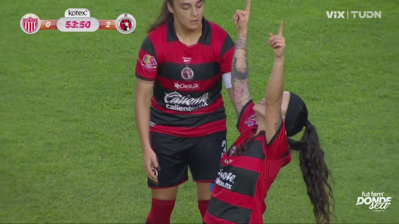 ¡El segundo tanto de Tijuana! Fabiola Ibarra, al fondo de las redes