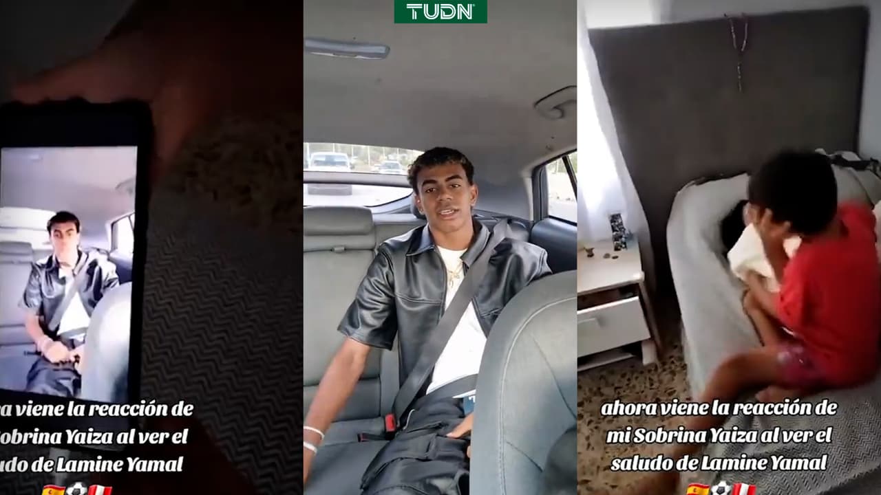 Así fue la efusiva reacción de una niña con el saluda de Lamine Yamal