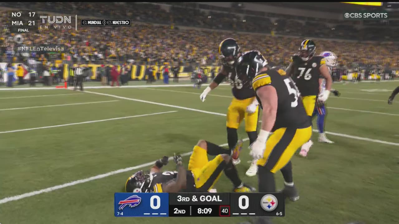 ¡Se abre el marcador en Pittsburgh! TD de Jaylen Warren