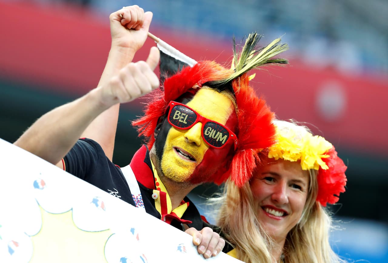 El colorido de los fanáticos de Francia y Bélgica en la semifinal de Rusia 2018 también tiene una muestra de la intensidad en la definición del primer finalista del Mundial.