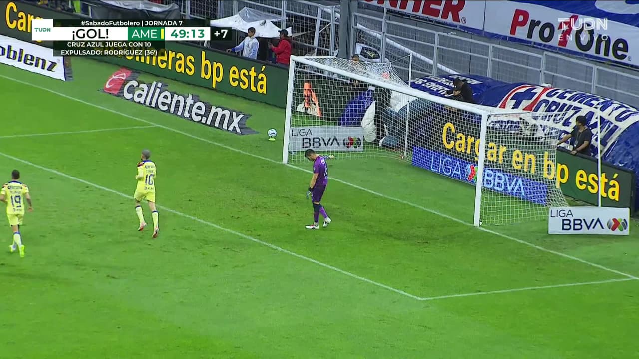 ¡GOL!  anota para América. Richard Sánchez
