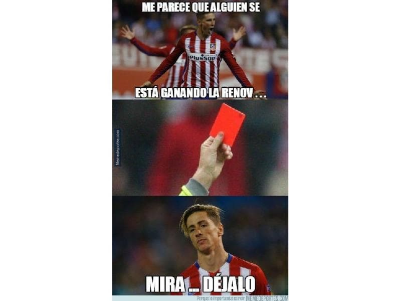 Los fanáticos hicieron bromas tras la polémica victoria del Barça sobre el Atlético luego de que Fernando Torres anotara el gol rojiblanco para luego ser expulsado y dejara a su equipo con un hombre menos para que Luis Suárez se vistiera de héroe marcando dos goles en el Camp Nou.