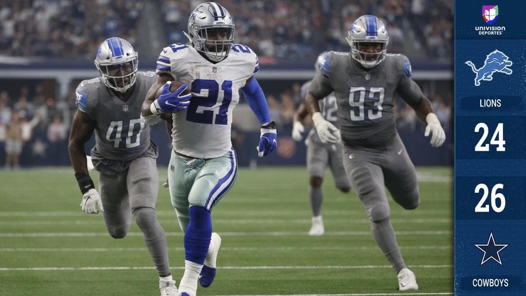 Un gol de campo de Brett Maher de 38 yardas mientras expiraba el reloj le permite a los Cowboys ganarle de manera angustiosa a los Detroit Lions. Es el segundo triunfo de Dallas esta campaña.