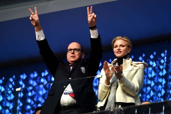 Como amante del deporte, el Príncipe Alberto II de Mónaco, no podía perderse de este bello espectáculo.