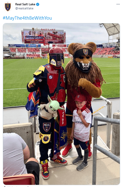 El equipo de futbol de la MLS, Real Salt Lake, compartió esta imagen.