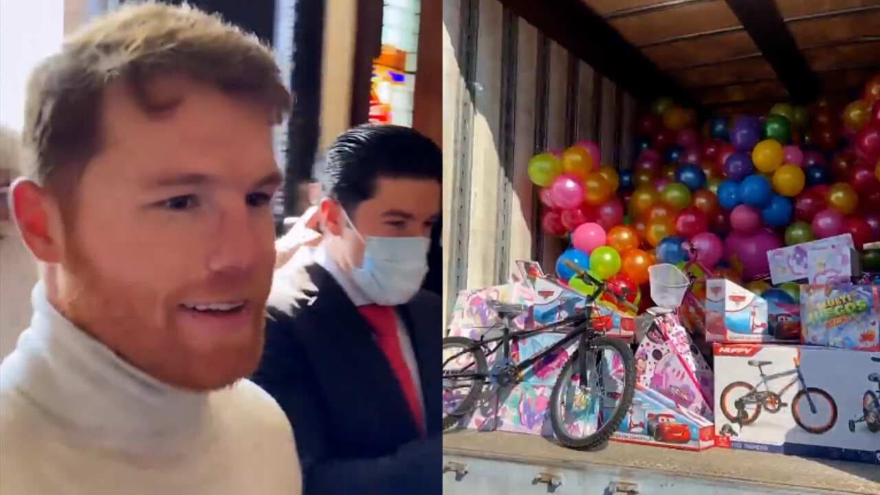 'Canelo' Álvarez dona 5500 juguetes a niños en Nuevo León
