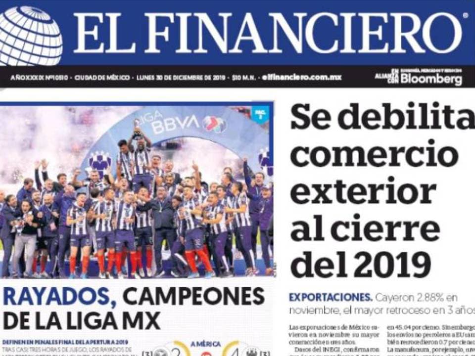Las portadas de la prensa mexicana reaccionan a la Gran Final del futbol mexicano que vio a Rayados coronarse desde los 11 pasos.