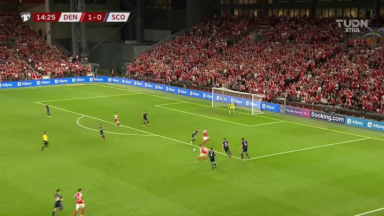 ¡El 2-0 de Dinamarca! Mahle amplió sobre la endeble Escocia