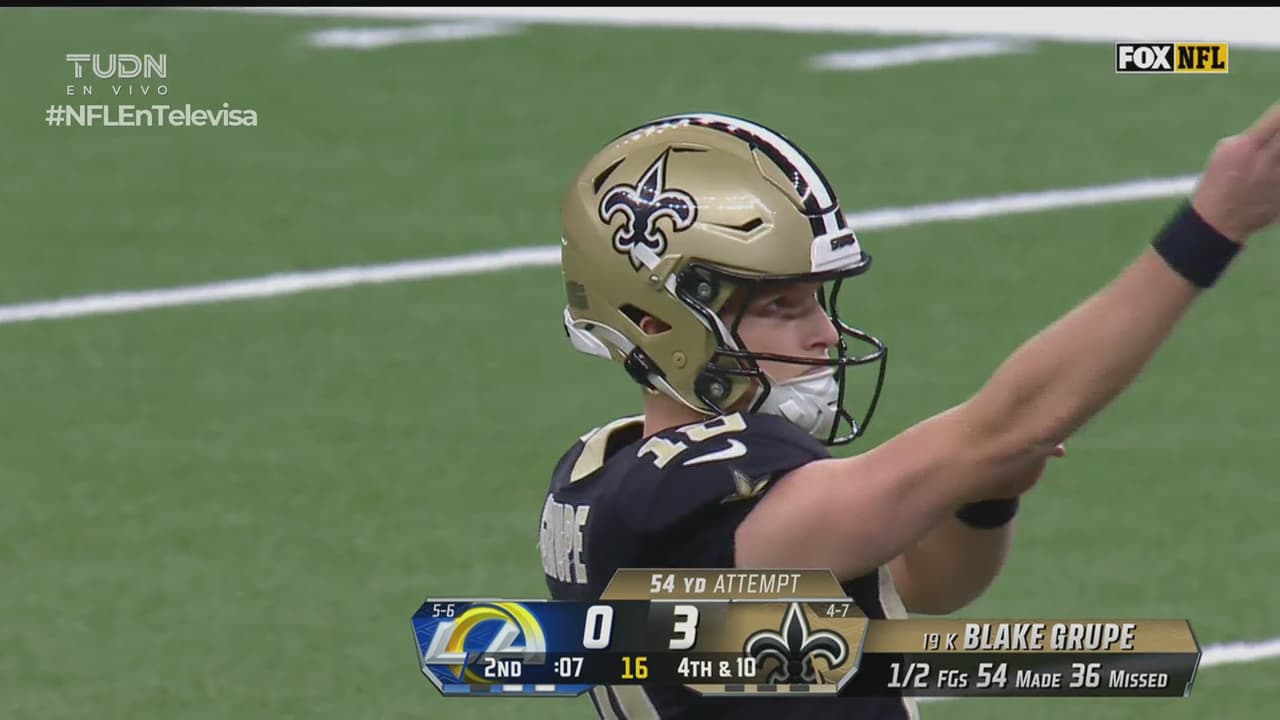 Con par de goles de campo de Blake Grupe, Saints vence a Rams