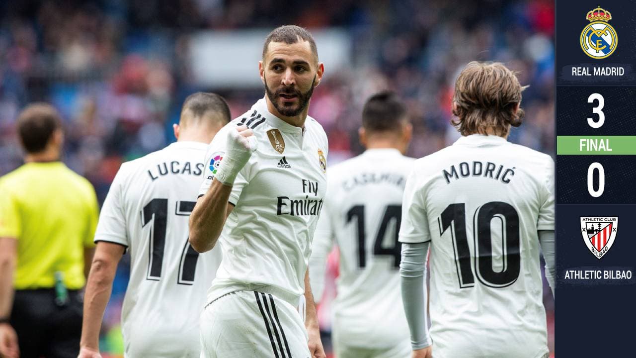 ¡Señor Karim! ‘Hat-trick’ de Benzema afianza al Real Madrid en el tercer lugar de La Liga