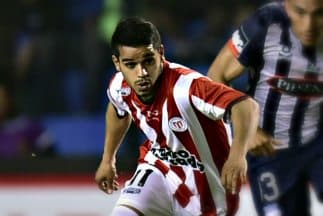 Cristian Techera con el River Plate Montevideo en la Copa Sudamericana