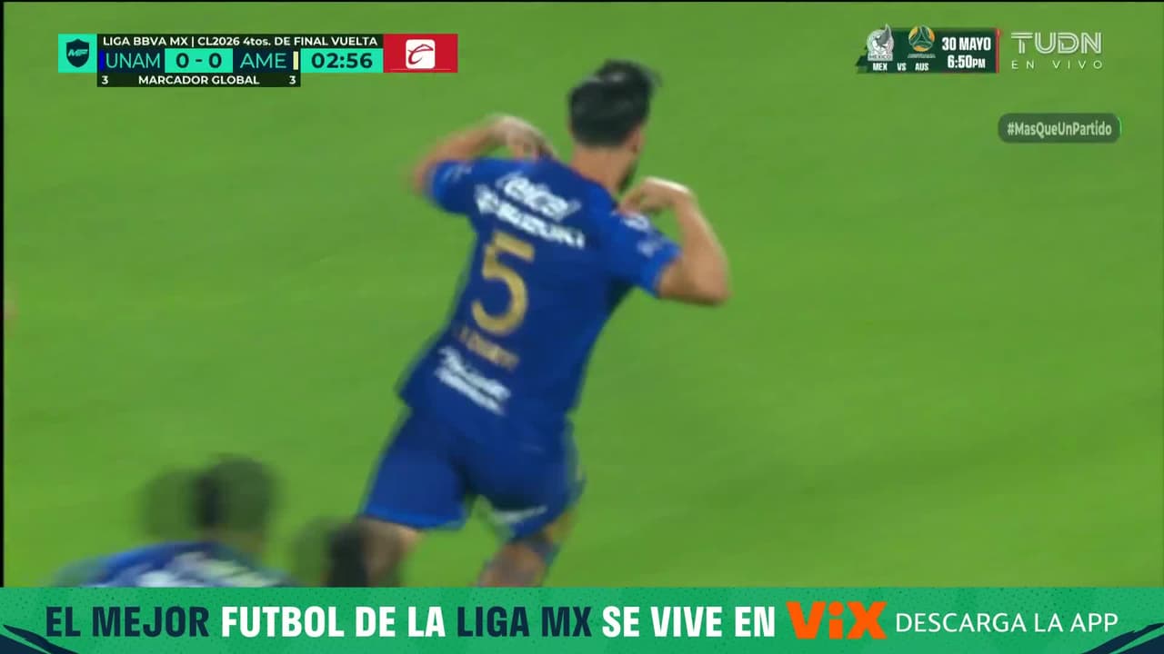 ¡Gol de Pumas! A los 2 minutos de partido Duarte pone el 1-0