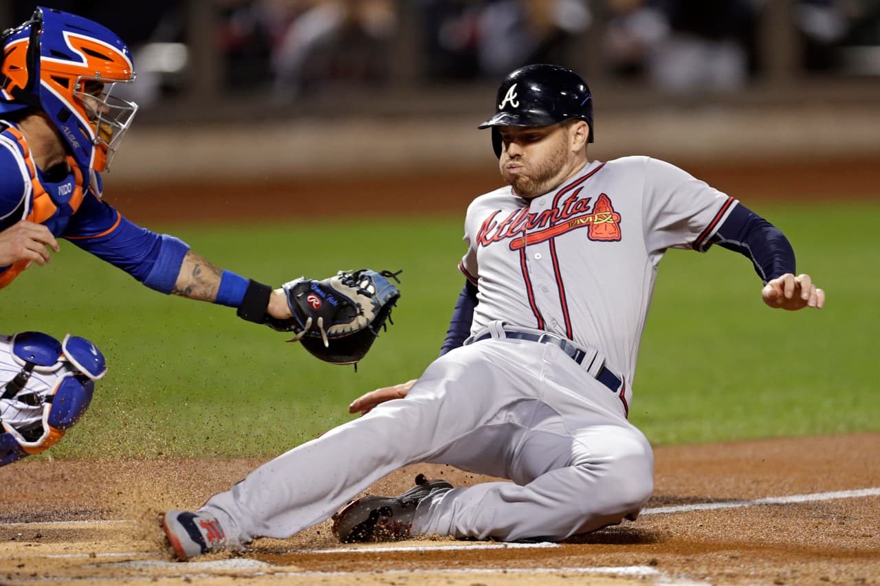 Freddie Freeman. Aún en duda para el juego 1 de la Serie Divisional, es uno de los jugadores más interesantes de los Atlanta Braves.