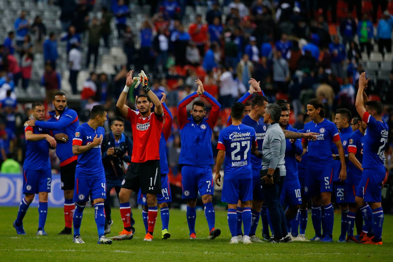 Ciudad de México, 1 de diciembre de 2018. , durante el partido de vuelta de los Cuartos de Final torneo Apertura 2018 de la Liga Bancomer MX, entre la Máquina Celeste del Cruz Azul y los Gallos Blancos de Querétaro, celebrado en el estadio Azteca. Foto: Imago7/Alejandra Suárez