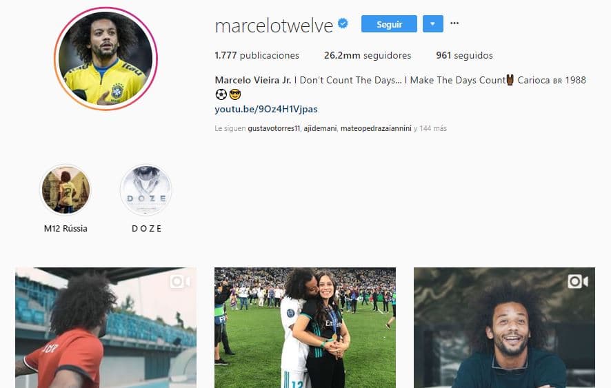 Cuenta en su perfil con 26,2 millones de seguidores.