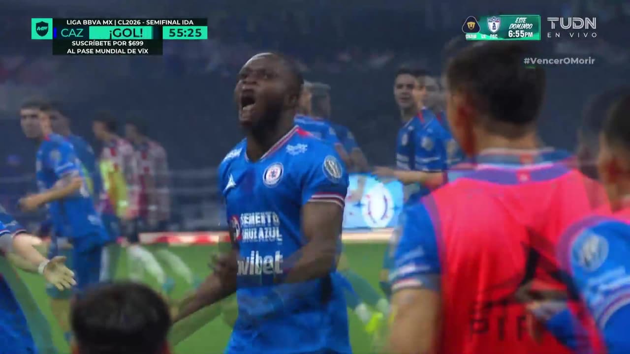 Gol de Cruz Azul, Gol de Christian Ebere, Cruz Azul vs. Chivas, 2-2