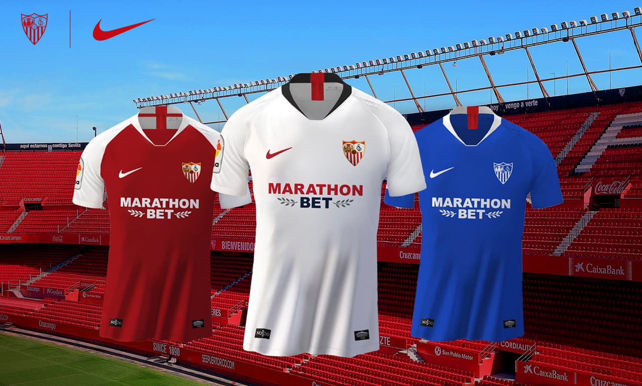 El Sevilla F.C. ya ha dado a conocer sus tres playeras para la siguiente temporada, las cuales no han caído muy bien entre los aficionados por la falta de diseño de la marca estadounidense. Blanca, roja y azul serán las prendas que lleve el equipo hispalense la el próximo curso.