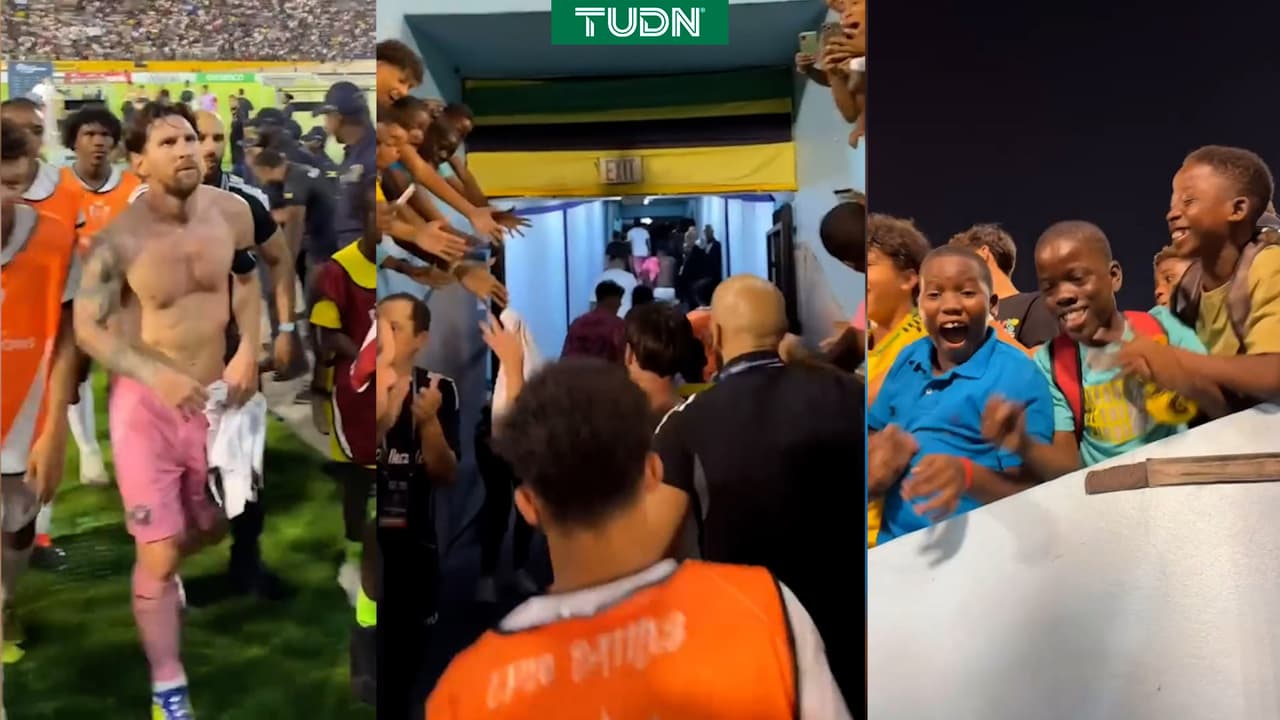 Lionel Messi enloquece a niños en Jamaica tras partido con Inter Miami