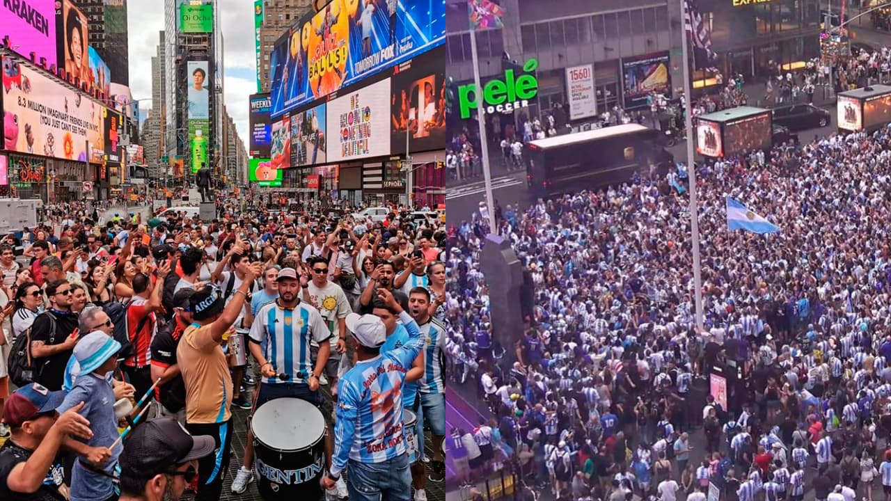 ¡Impresionante invasión! Argentinos toman el Times Square de Nueva York