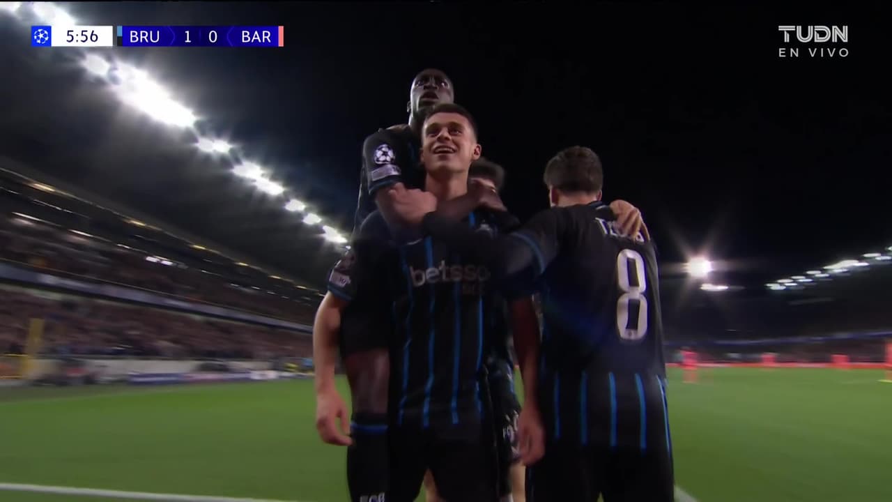 ¡Gol de Brujas! ¡Tresoldi madruga a la defensa del Barcelona!