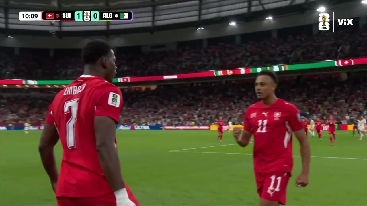 ¡El imperdible golazo con el que Embolo adelanta a Suiza 1-0 ante Argelia!