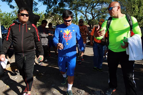 Manny Pacquiao inició sus entrenamientos en Filipinas de cara a su combate contra Timothy Bradley en abril.