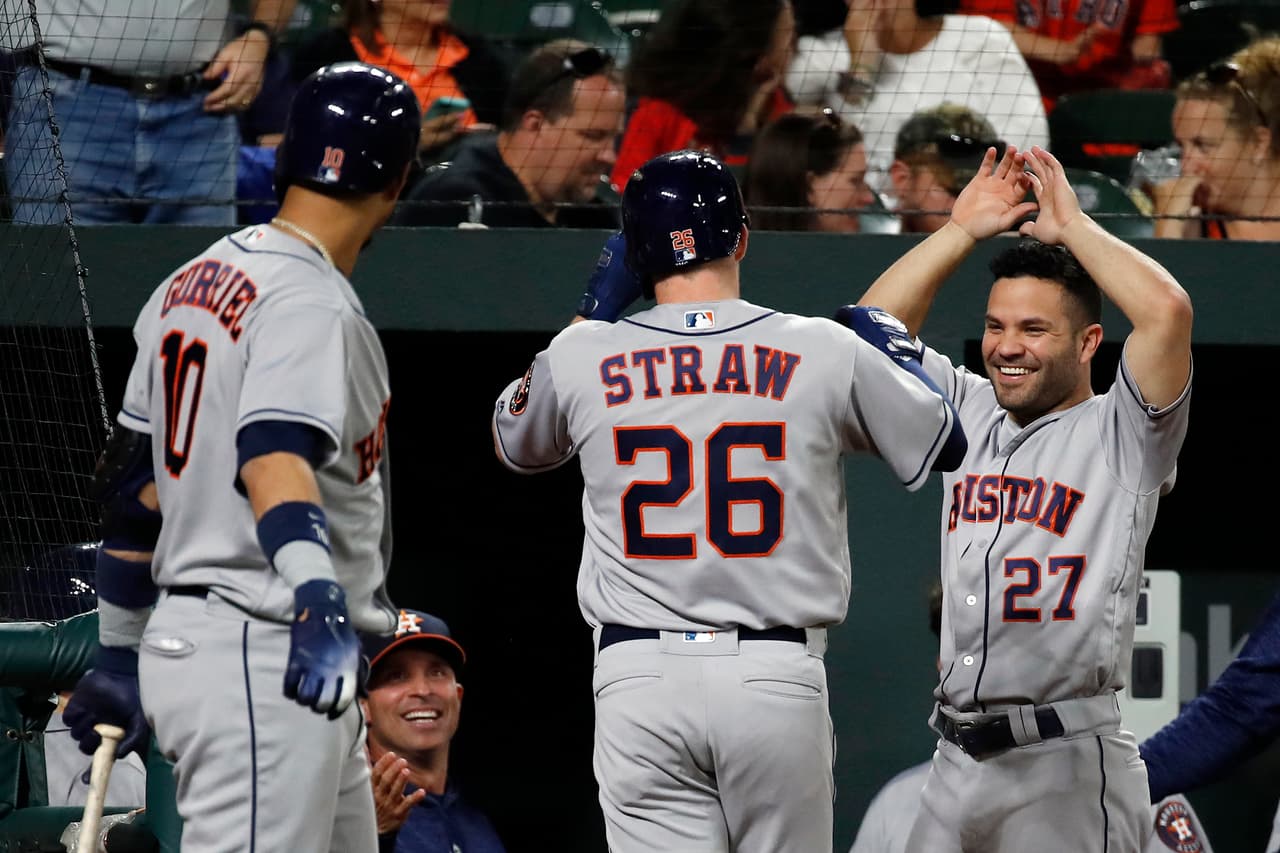 2)
<b> Houston Astros (103-59)</b>. La efectividad colectiva del cuerpo de lanzadores es la mejor de MLB (3.11 ERA), son los campeones defensores. La ofensiva anota 4.92 carreras por juego. Último mes: 22-8.