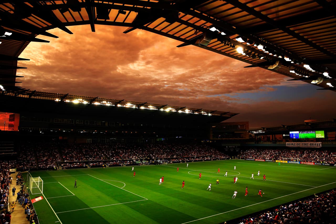 Con un cielo las selecciones de EEUU y Panamá disputaron el partido por el tercer lugar de la Copa Oro 2015.