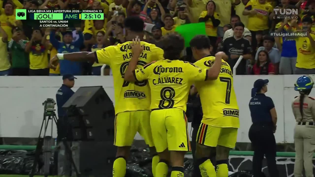 ¡Golazo del América! ¡Brian Rodríguez inventa una jugada de Dios y Miguel Borja firma el 1-0 vs. Atlas!