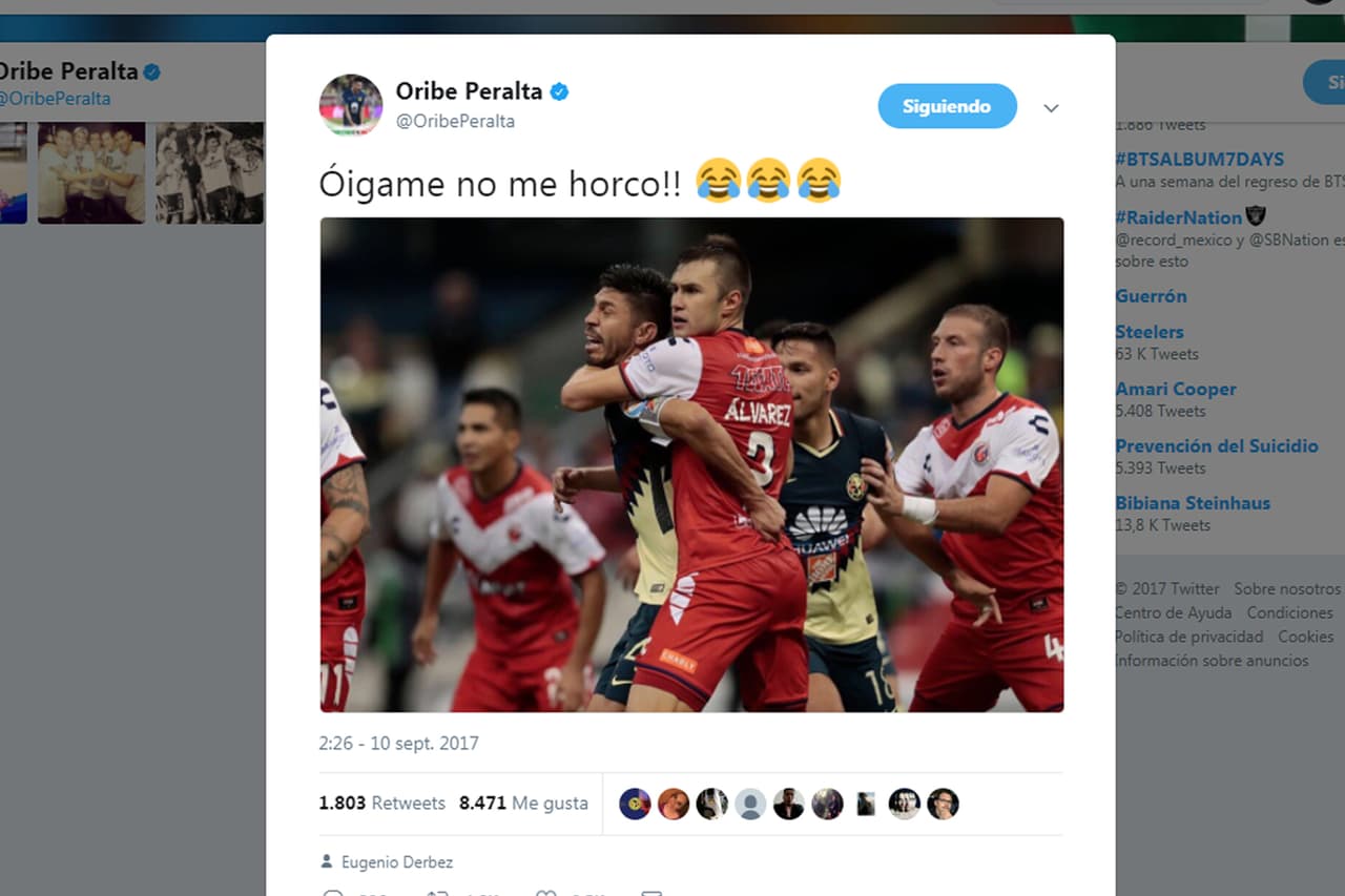 Peralta lo tomó con sentido del humor.