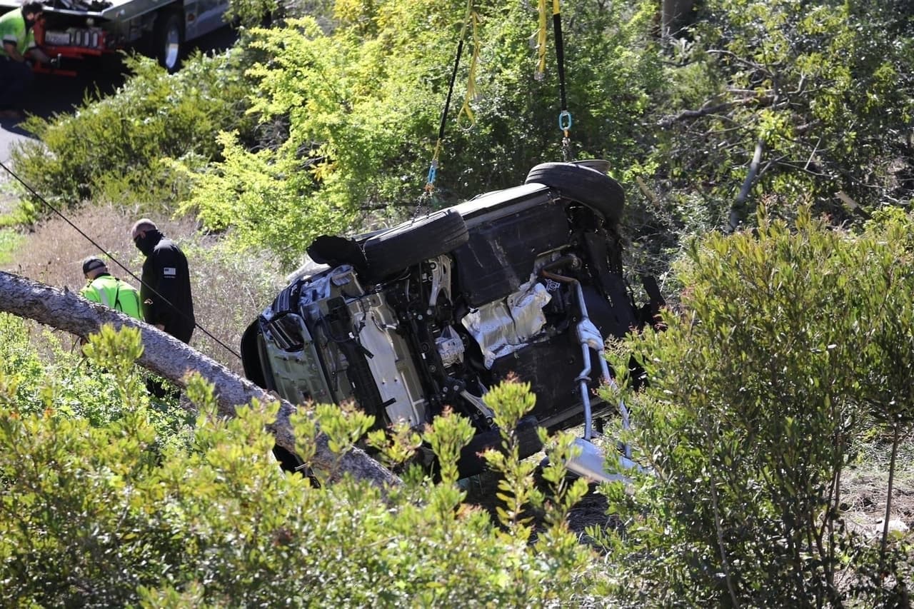Tiger Woods se dirigía a una sesión de fotos cuando sufrió este terrible accidente.