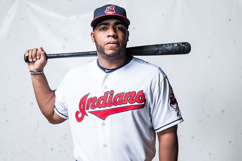 La carrera profesional de Jesús Aguilar en las Grandes Ligas tuvo su inicio en los Clevveland Indians en la temporada 2014.