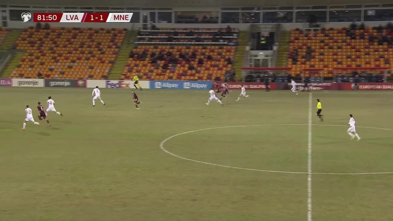 ¡GOL!  anota para Montenegro. Stevan Jovetic